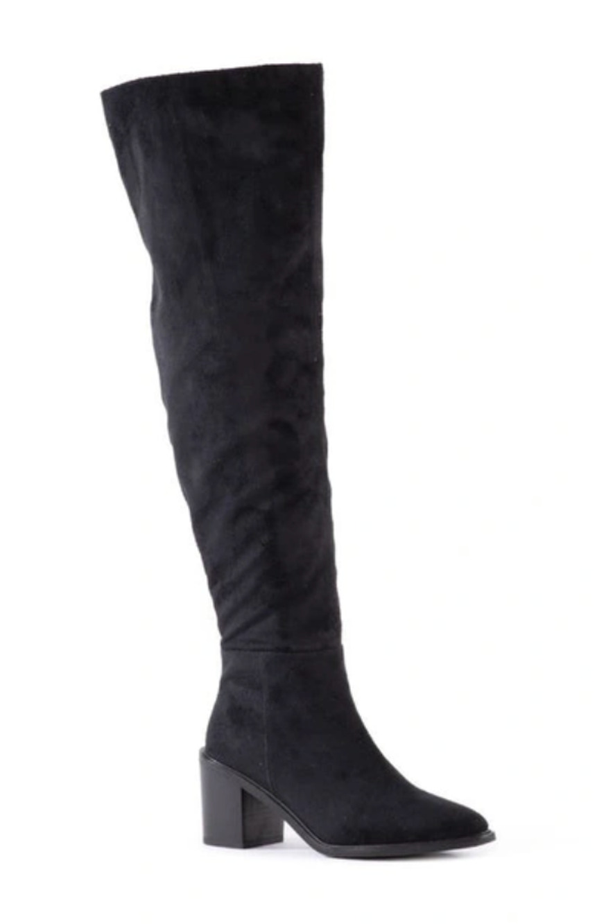 Seychelles Paradise City Over Knee Boots 6.5 NWOT Black OTK Cognac Tan Boho